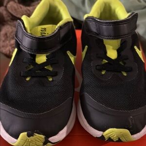 Kids Black and Yellow Athletic Shoes